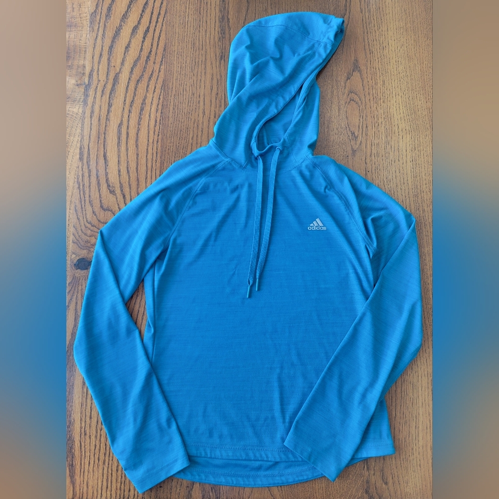 Adidas Climalite Blue Hooded Pullover | Women’s Small